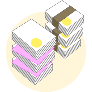 間紙と帯留めのイメージ