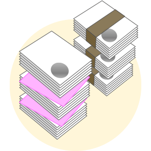 間紙と帯留めのイメージ